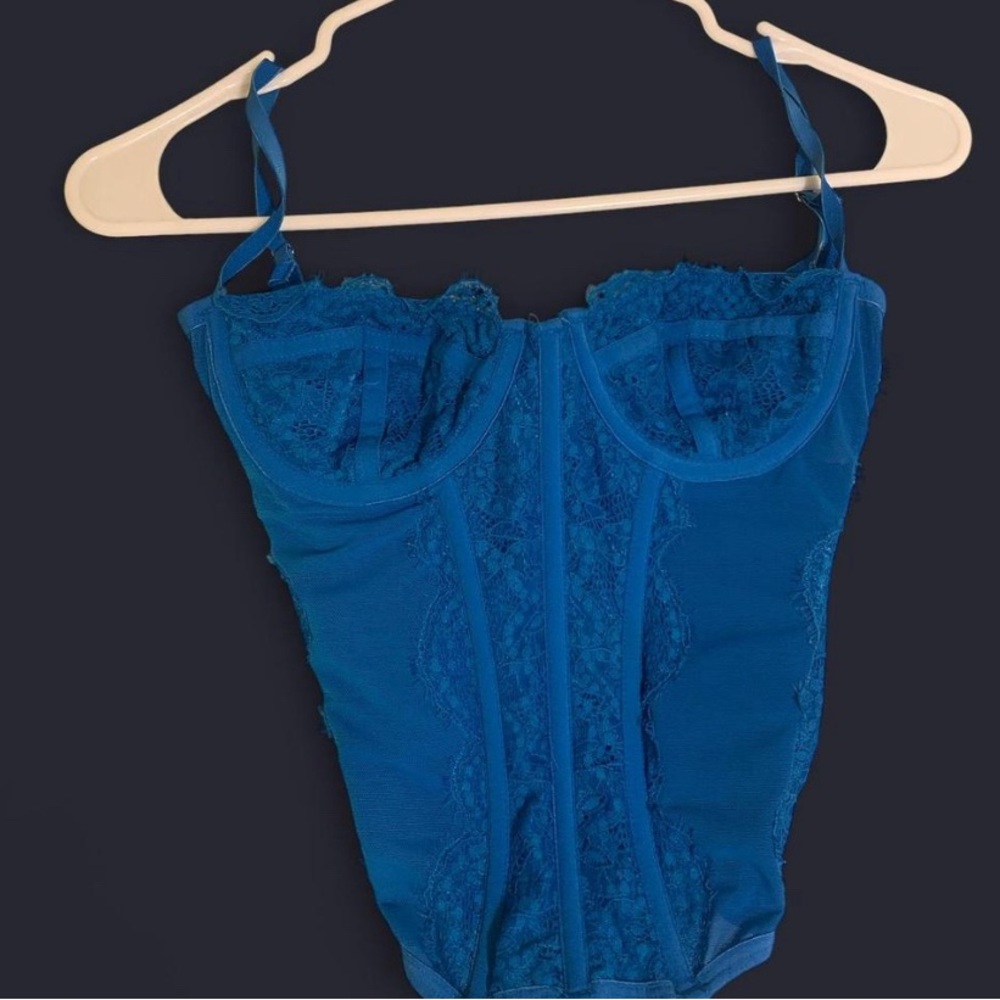Urban Outfitters Blue Lace Bustier